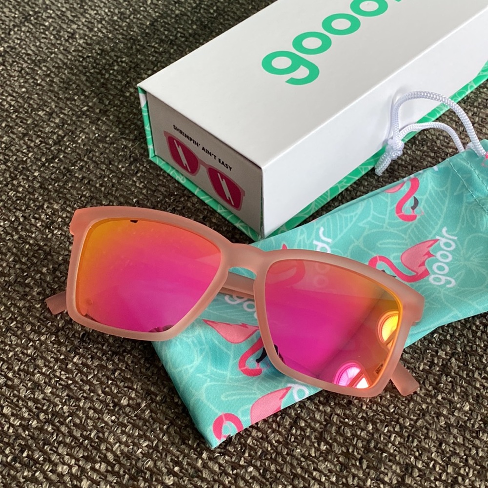 NEW Goodr Sunglasses Shrimpin’ Ain’t Easy pink